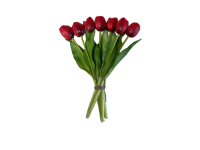 65ZLN SILK FLOWER 7 headed tulip red