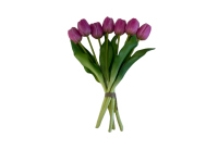 65ZLN SILK FLOWER 7 headed tulip pink
