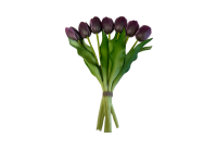 65ZLN SILK FLOWER 7 headed tulip purple
