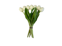 65ZLN SILK FLOWER 7 headed tulip white