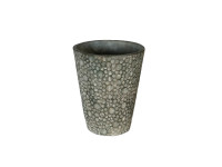 43WJN CEMENT pot grey circles H22