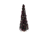 45SHN CONE xmas tree, red green&gold H50