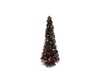 45SHN CONE xmas tree, red green&gold H40