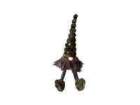 63DLN TEXTILE gnome sitting green H58