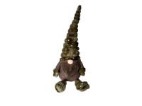63DLN TEXTILE gnome sitting green L H58
