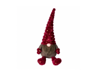 63DLN TEXTILE gnome sitting red L H58