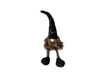 63DLN TEXTILE gnome sitting black H58