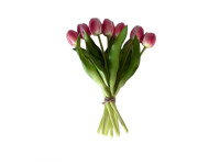 65ZLN SILK FLOWER 7headedtulipwhite/pink