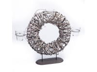 %70HZN CANDLEHOLDER Wreath stand grey